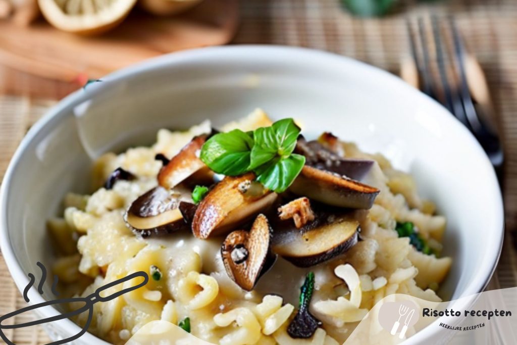 Risotto met champignons en truffelolie