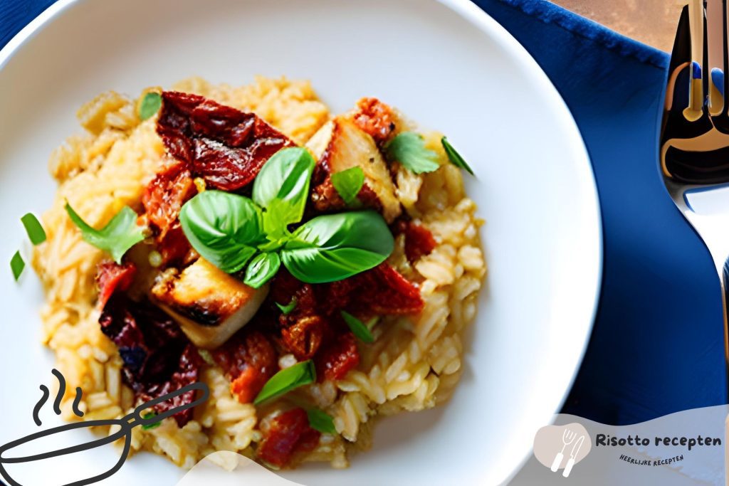 Risotto met kip en zongedroogde tomaten